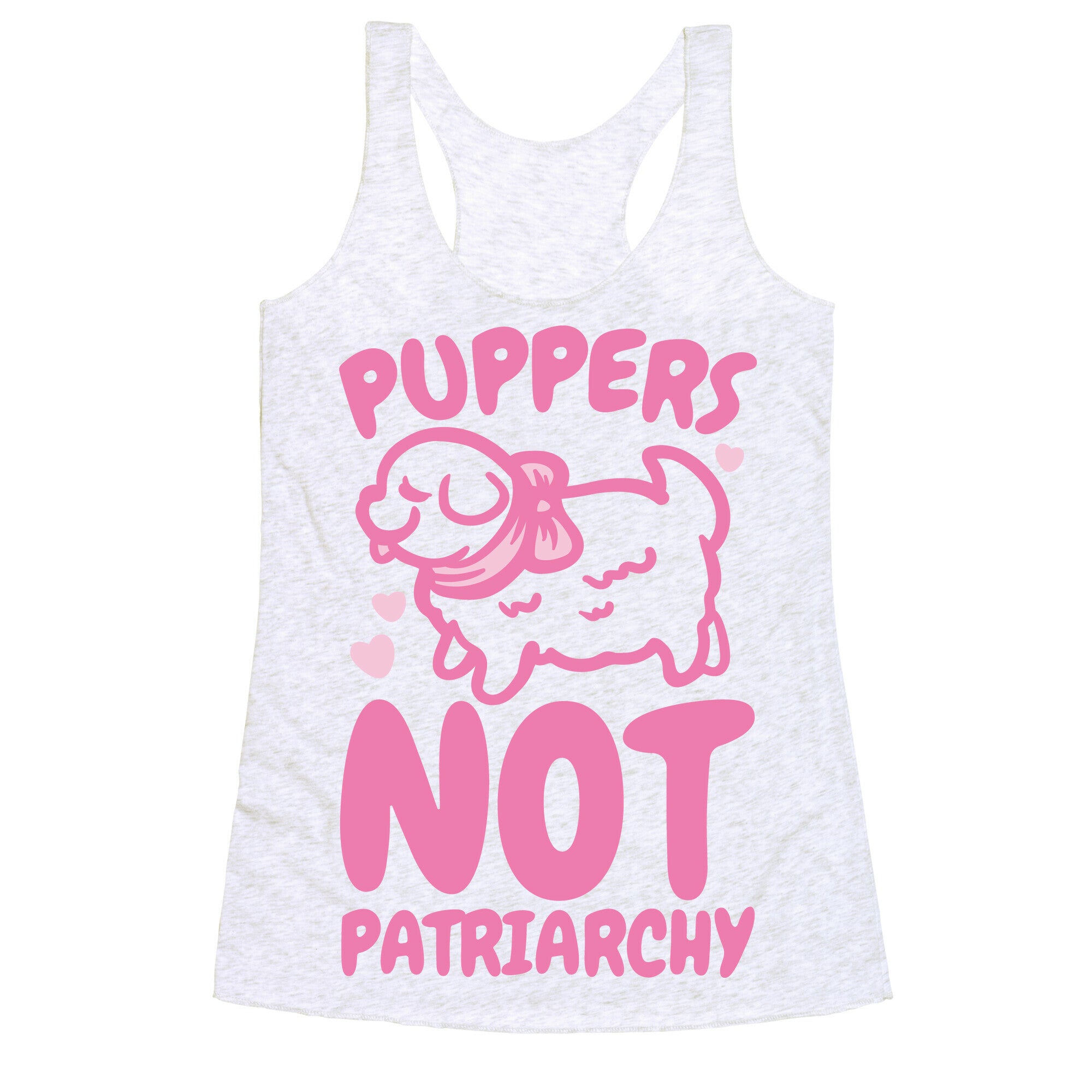 Puppers Not Patriarchy Racerback Tank